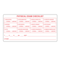 Nevs Veterinary Physical Exam Label 2" x 3" White w/Red VW-0093